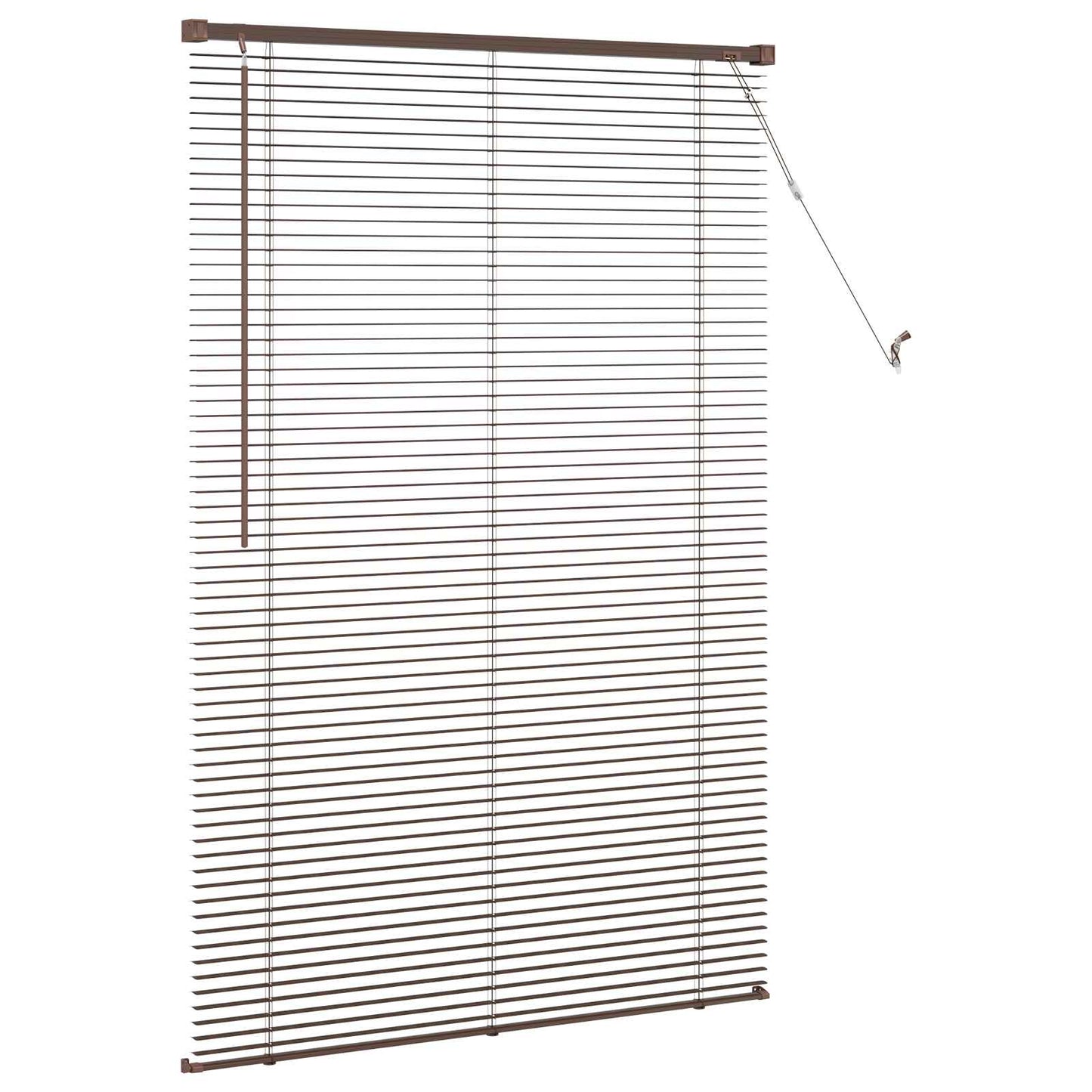 vidaXL Venetianer Jalousie Dunkelbraun mit Muster 150 x 100 cm PVC