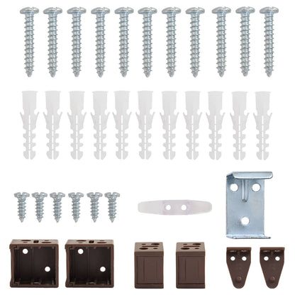 Venetianer Jalousie Dunkelbraun mit Muster 150 x 110 cm PVC