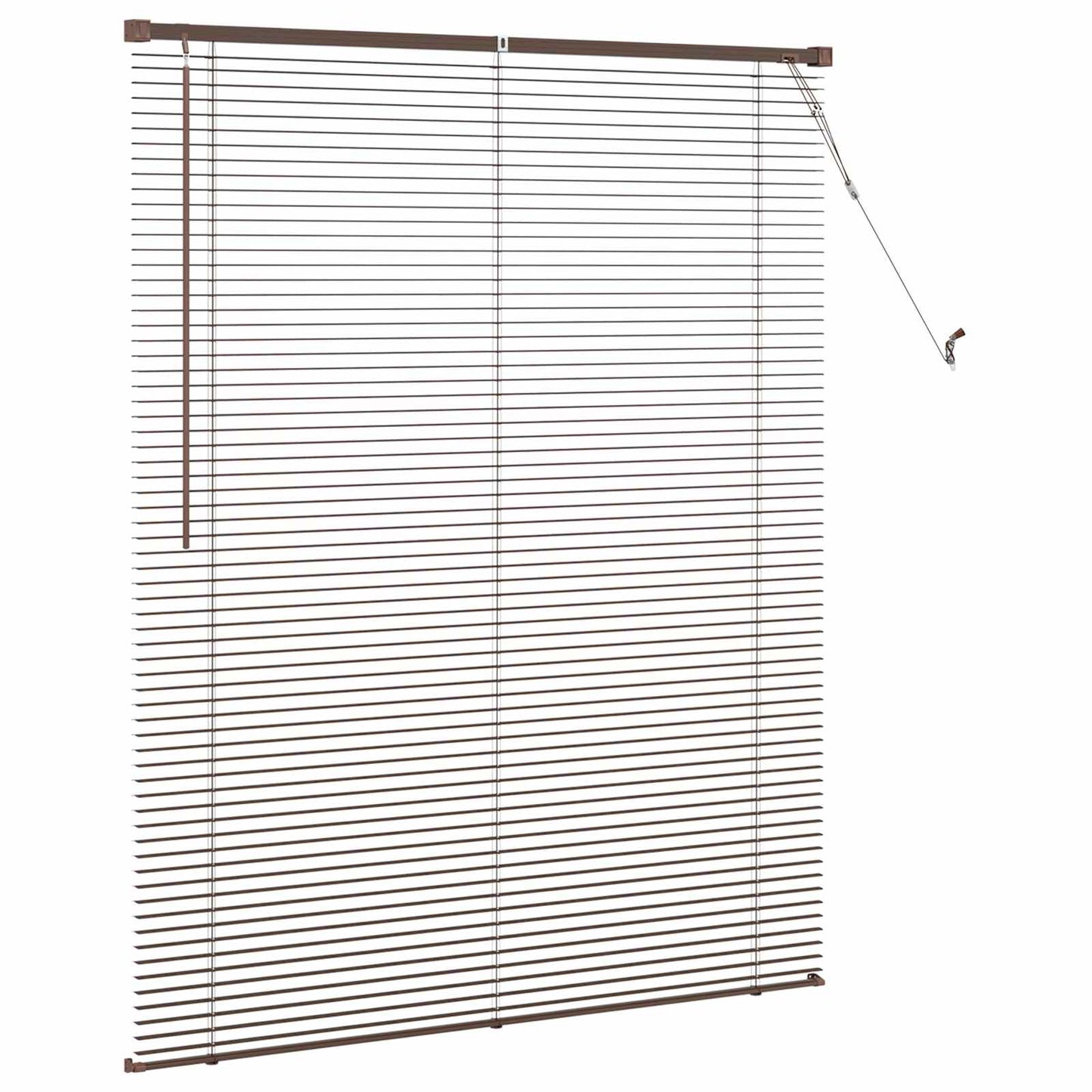 vidaXL Venetianer Jalousie Dunkelbraun mit Muster 150 x 120 cm PVC