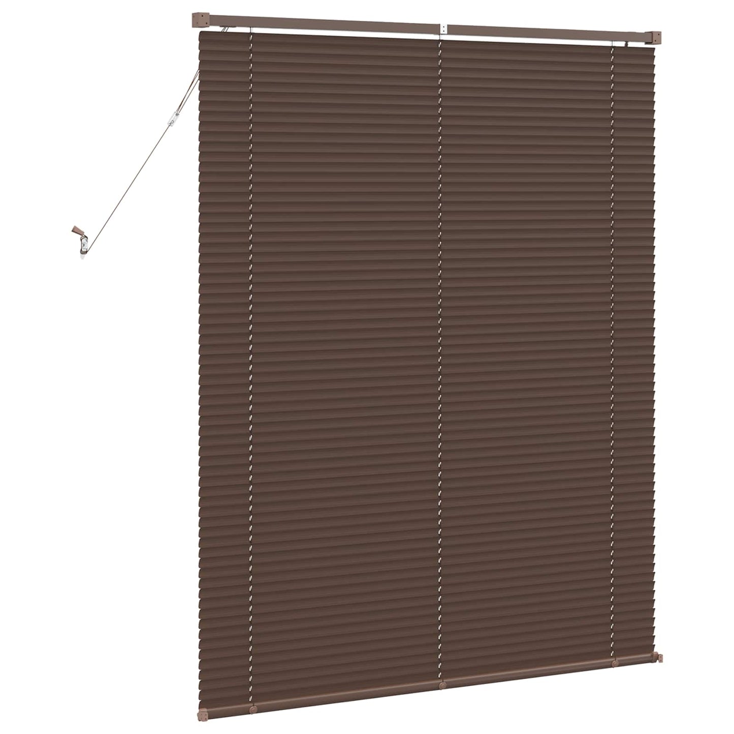 vidaXL Venetianer Jalousie Dunkelbraun mit Muster 150 x 120 cm PVC
