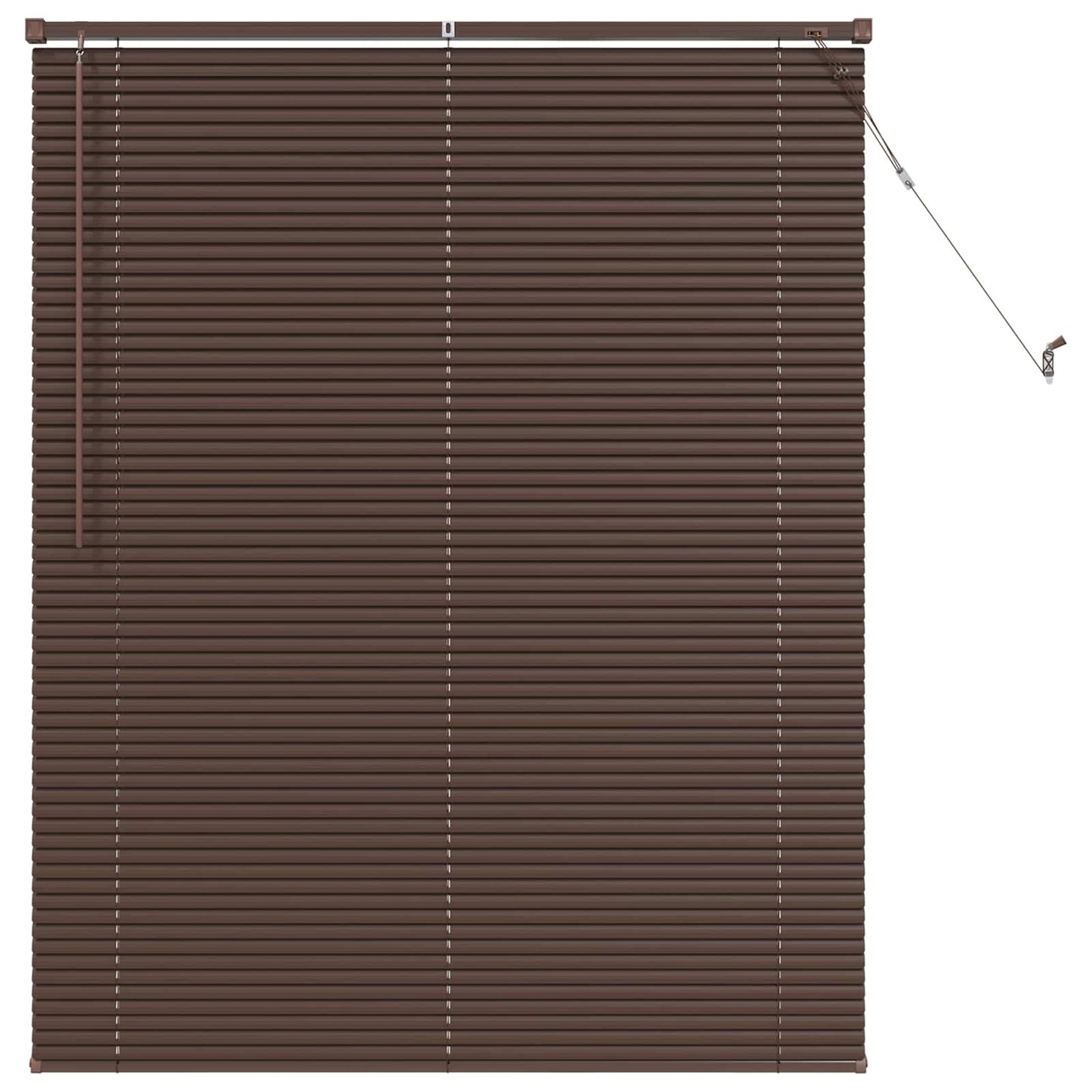 vidaXL Venetianer Jalousie Dunkelbraun mit Muster 150 x 120 cm PVC