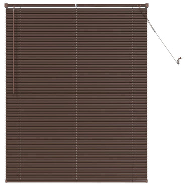 vidaXL Venetianer Jalousie Dunkelbraun mit Muster 150 x 120 cm PVC