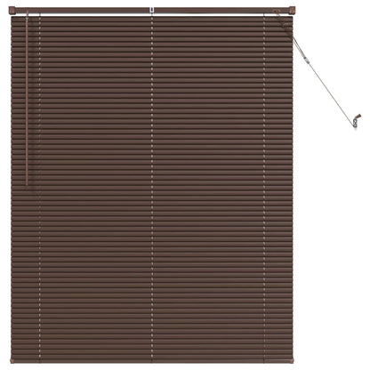 vidaXL Venetianer Jalousie Dunkelbraun mit Muster 150 x 120 cm PVC