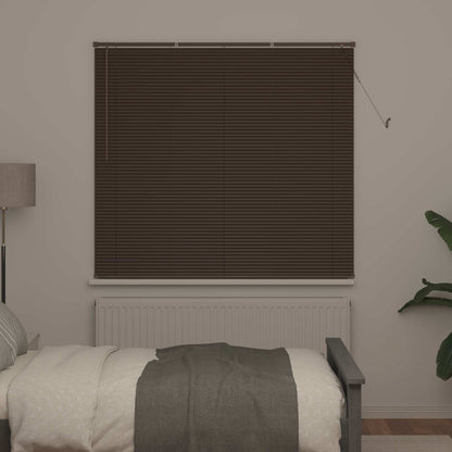vidaXL Venetianer Jalousie Dunkelbraun mit Muster 150 x 140 cm PVC