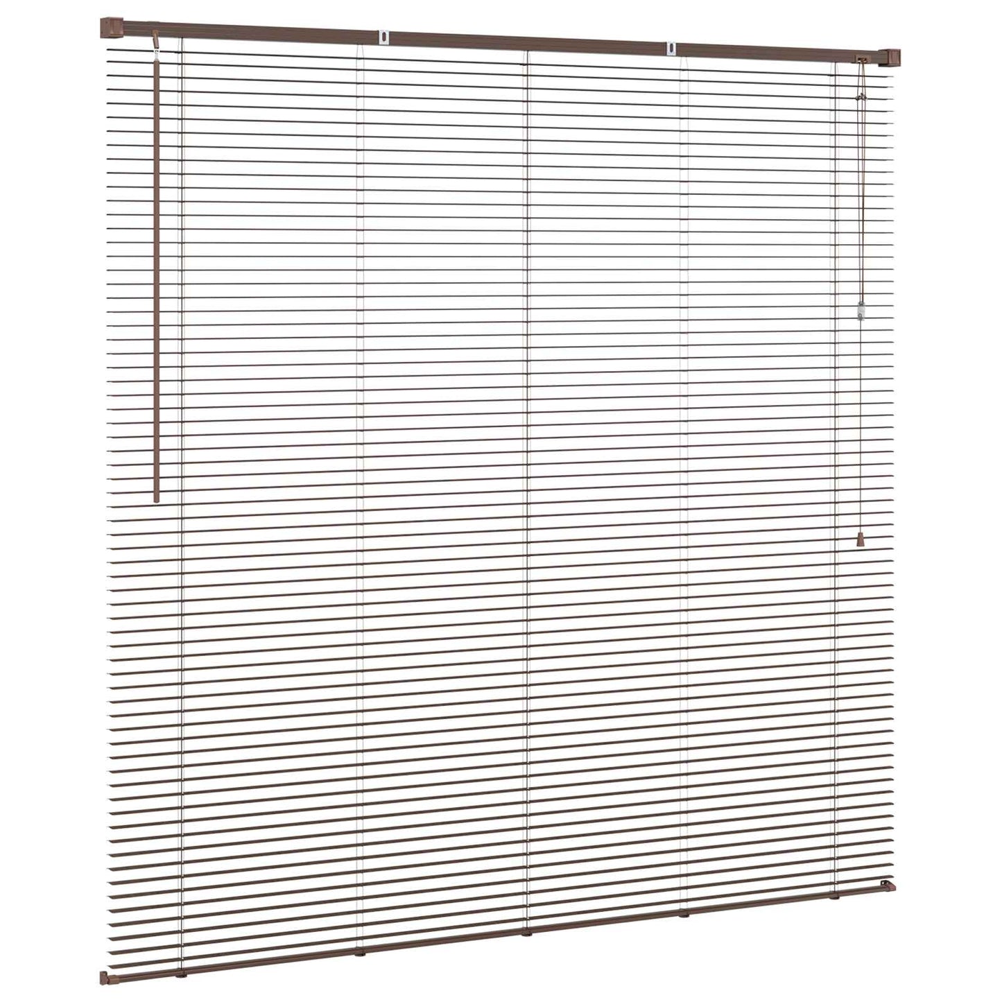 vidaXL Venetianer Jalousie Dunkelbraun mit Muster 150 x 140 cm PVC