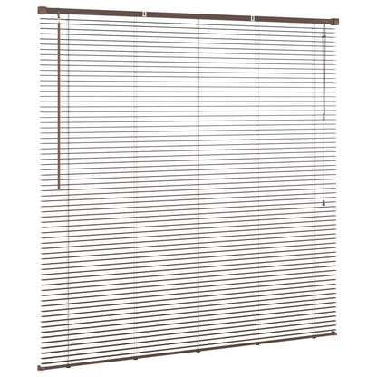 vidaXL Venetianer Jalousie Dunkelbraun mit Muster 150 x 150 cm PVC