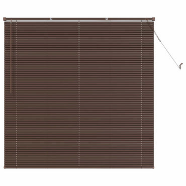 vidaXL Venetianer Jalousie Dunkelbraun mit Holzoptik 160 x 150 cm PVC