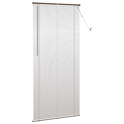 vidaXL Venetianer Jalousie Dunkelbraun mit Muster 213 x 80 cm PVC