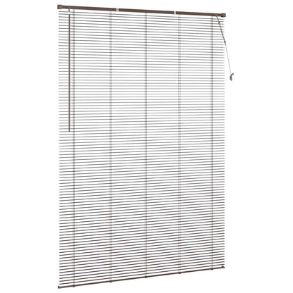 vidaXL Venetianer Jalousie Dunkelbraun mit Muster 213 x 130 cm PVC