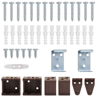 Venetianer Jalousie Dunkelbraun mit Muster 213 x 140 cm PVC