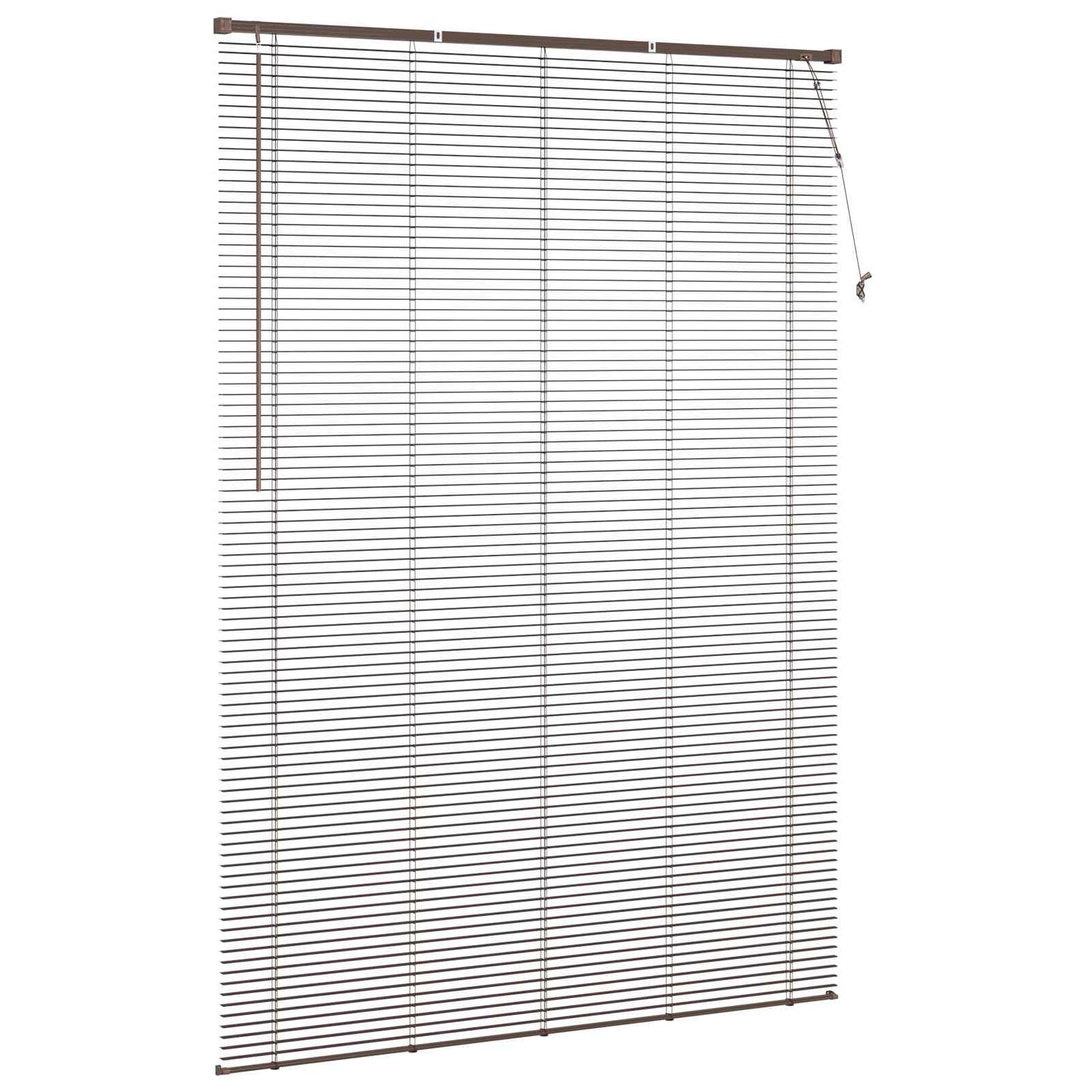 Venetianer Jalousie Dunkelbraun mit Muster 213 x 140 cm PVC