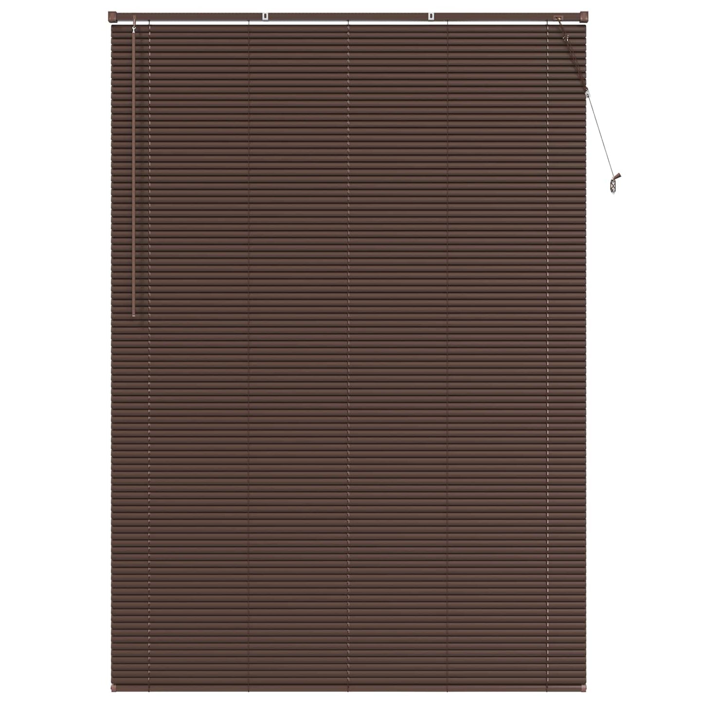 Venetianer Jalousie Dunkelbraun mit Muster 213 x 140 cm PVC
