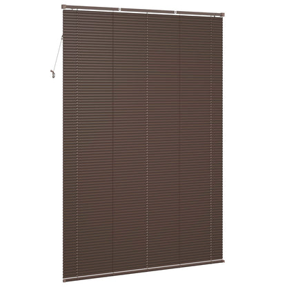 vidaXL Venetianer Jalousie Dunkelbraun mit Muster 213 x 160 cm PVC