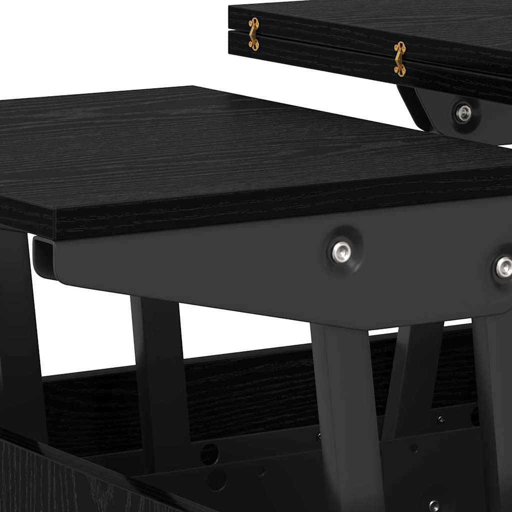 vidaXL Couchtisch Schwarz Eichen-Optik 55 x 54,5 x 45 cm Holzwerkstoff