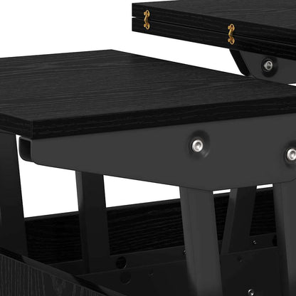 vidaXL Couchtisch Schwarz Eichen-Optik 55 x 54,5 x 45 cm Holzwerkstoff