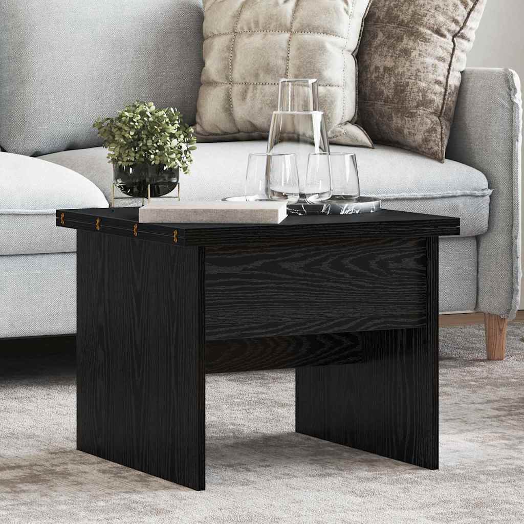 vidaXL Couchtisch Schwarz Eichen-Optik 55 x 54,5 x 45 cm Holzwerkstoff