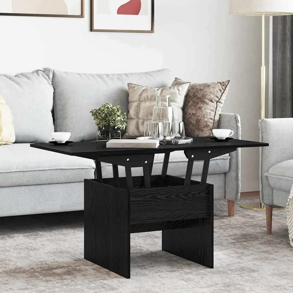 vidaXL Couchtisch Schwarz Eichen-Optik 55 x 54,5 x 45 cm Holzwerkstoff