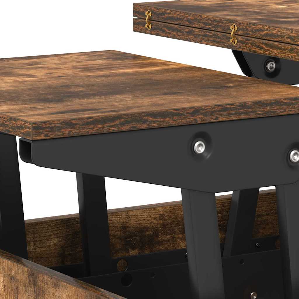 vidaXL Couchtisch Geräucherte Eiche 55 x 54,5 x 45 cm Holzwerkstoff