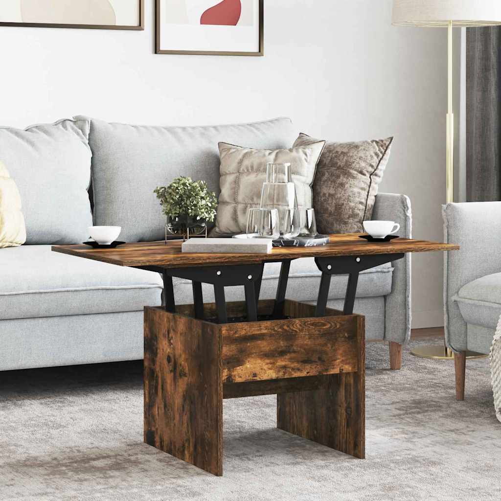 vidaXL Couchtisch Geräucherte Eiche 55 x 54,5 x 45 cm Holzwerkstoff