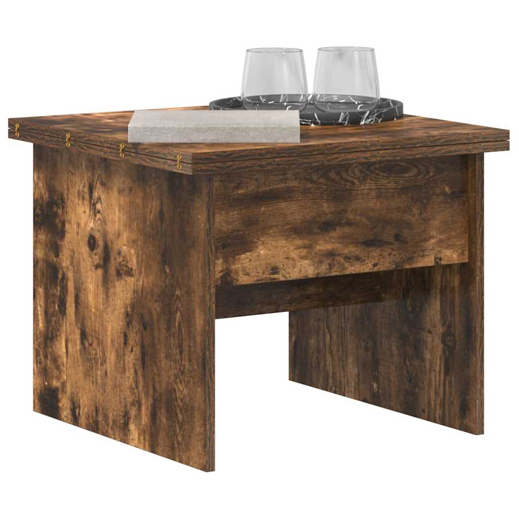vidaXL Couchtisch Geräucherte Eiche 55 x 54,5 x 45 cm Holzwerkstoff