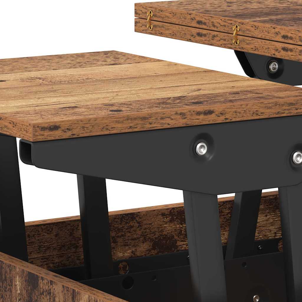 vidaXL Couchtisch Altholz 55 x 54,5 x 45 cm Holzwerkstoff
