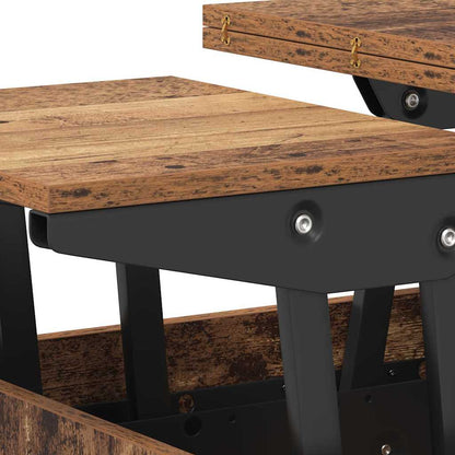 vidaXL Couchtisch Altholz 55 x 54,5 x 45 cm Holzwerkstoff