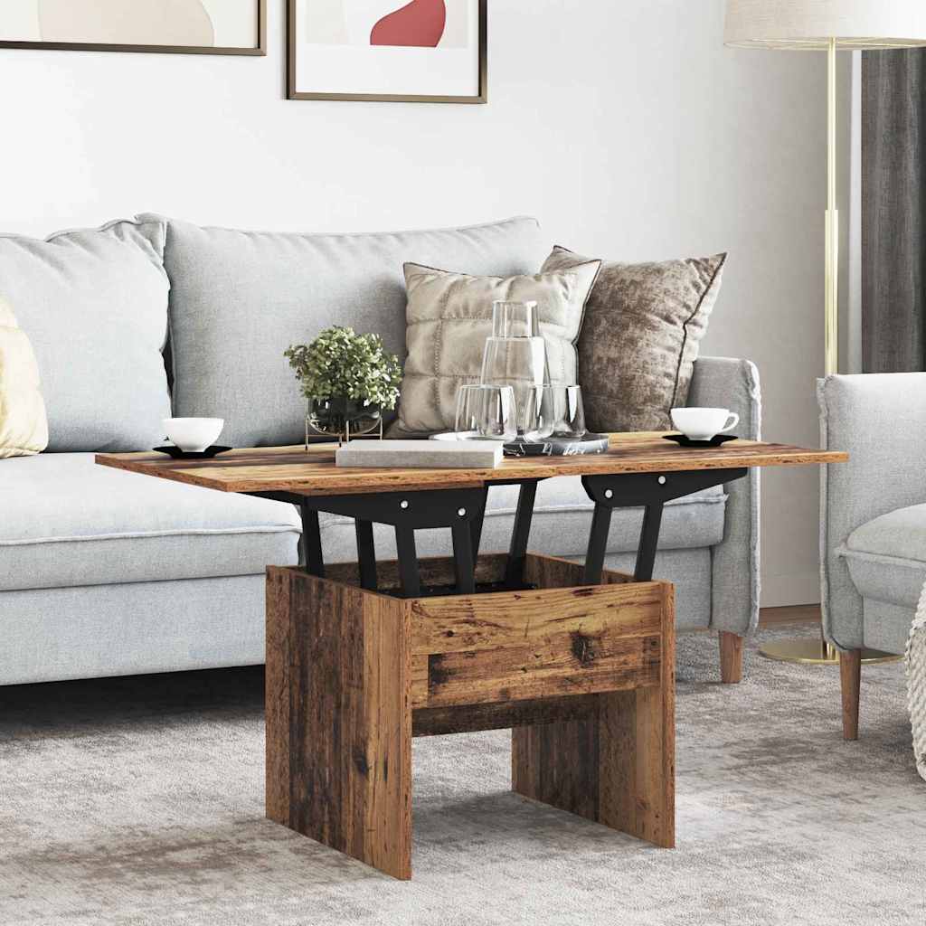 vidaXL Couchtisch Altholz 55 x 54,5 x 45 cm Holzwerkstoff