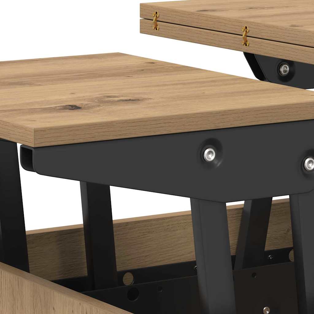 vidaXL Couchtisch Artisan-Eiche 55 x 54,5 x 45 cm Holzwerkstoff