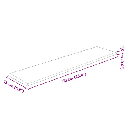 Wandkopfteilen 12 pcs Hellgrau 60 x 15 cm Stoff