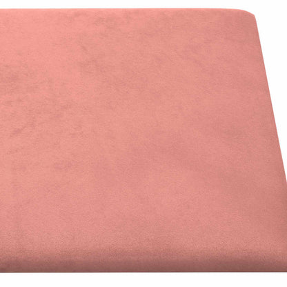 Wandkopfteilen 12 pcs Rosa 90 x 15 cm Samt