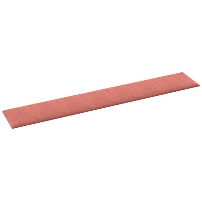 Wandkopfteilen 12 pcs Rosa 90 x 15 cm Samt