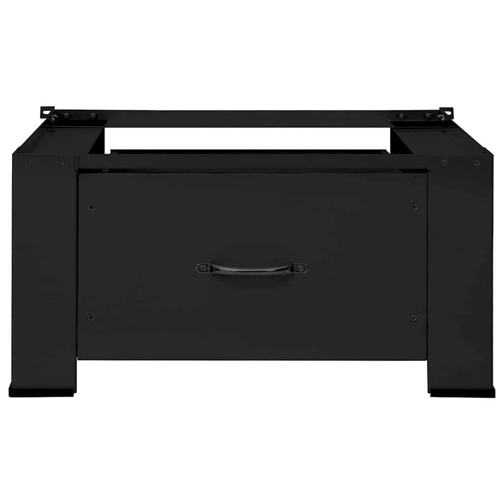 Waschmaschinen-Podest Schwarz 64 x 55 x 32,5 cm Stahl