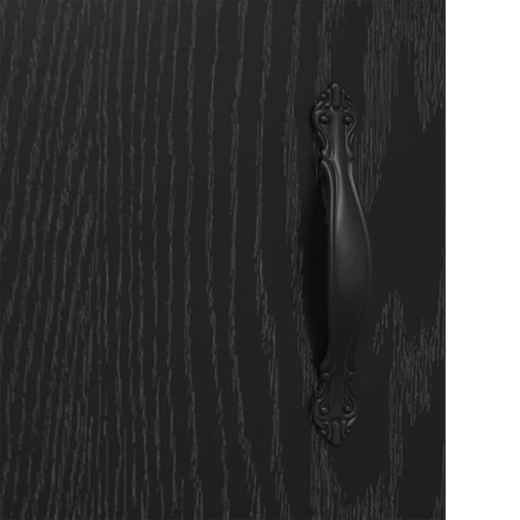 Sideboard Schwarz Eichen-Optik 69,5 x 34 x 90 cm Holzwerkstoff