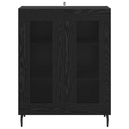 Sideboard Schwarz Eichen-Optik 69,5 x 34 x 90 cm Holzwerkstoff