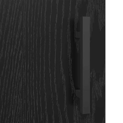 vidaXL Sideboard Schwarz Eichen-Optik 69,5 x 34 x 90 cm Holzwerkstoff