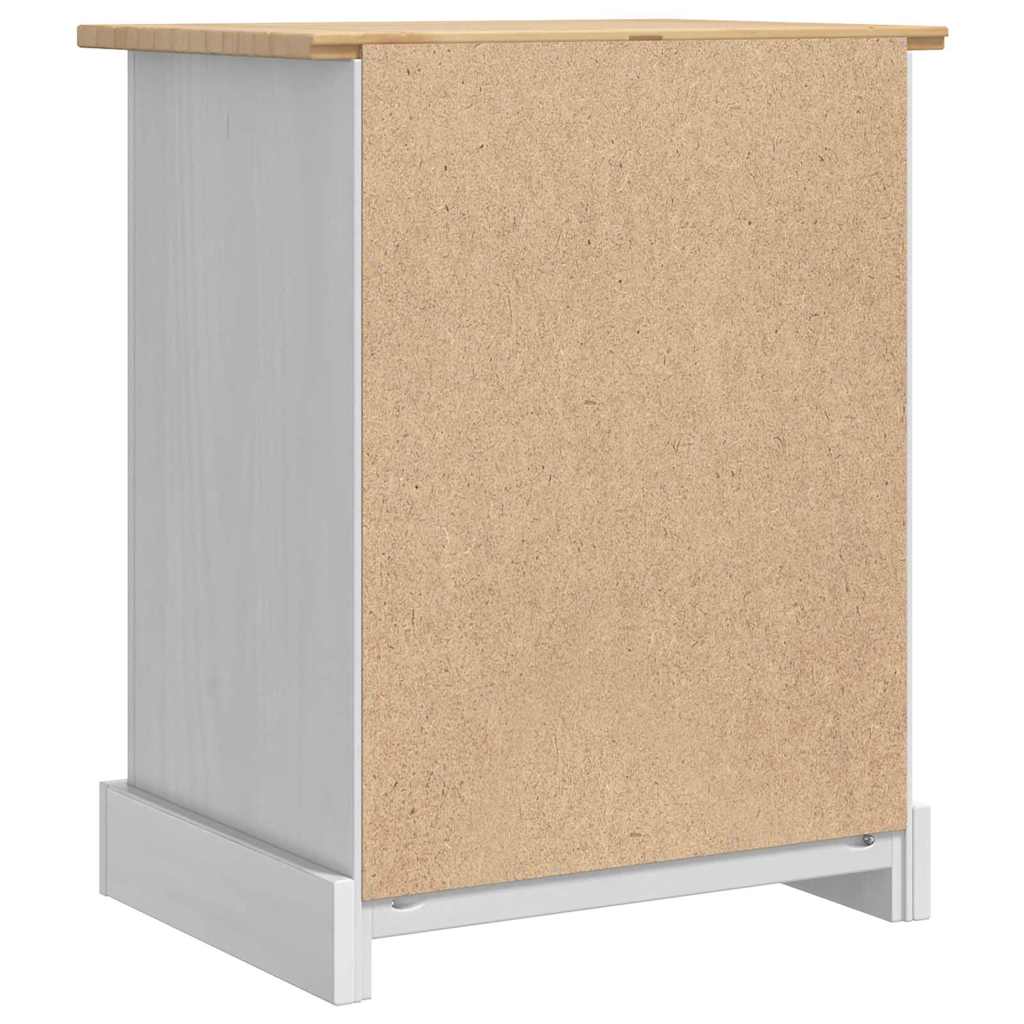 vidaXL Table de chevet blanc 53 x 39 x 66 cm Bois de pin massif