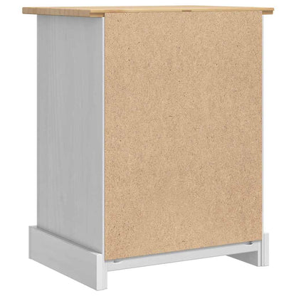 vidaXL Table de chevet blanc 53 x 39 x 66 cm Bois de pin massif