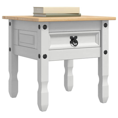 Beistelltisch Corona Weiß 50 x 50 x 50 cm Massives Kiefernholz