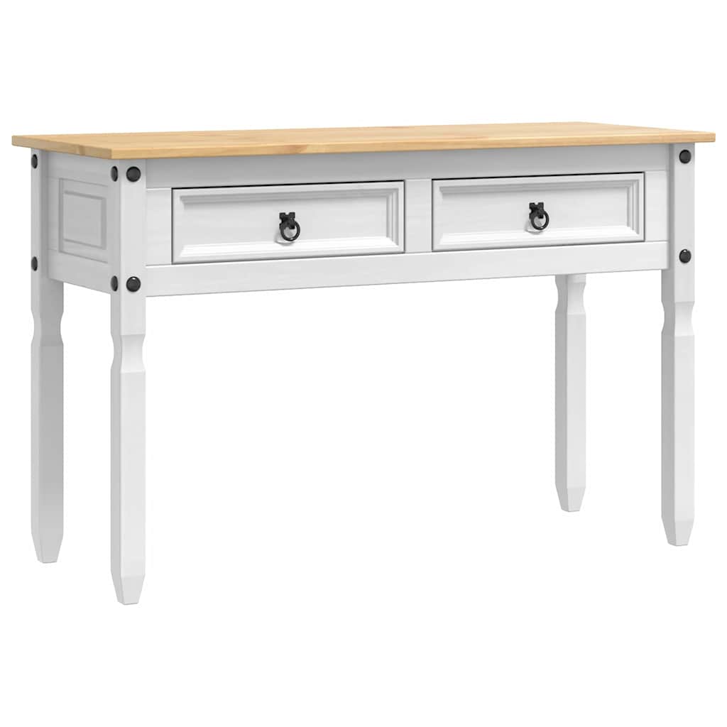 vidaXL Beistelltisch Weiß 115 x 46 x 73 cm Massives Kiefernholz