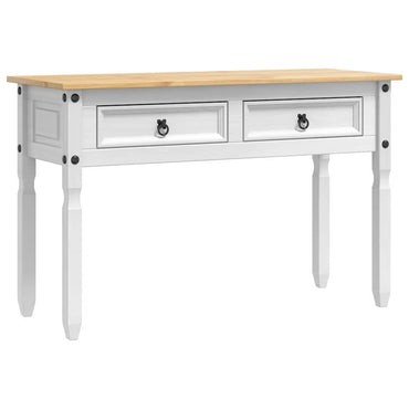 vidaXL Beistelltisch Weiß 115 x 46 x 73 cm Massives Kiefernholz