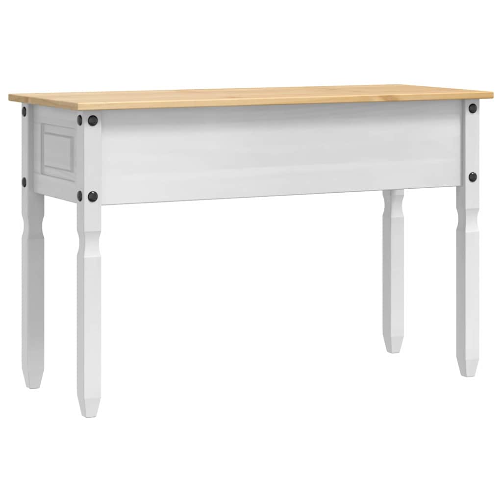 vidaXL Beistelltisch Weiß 115 x 46 x 73 cm Massives Kiefernholz