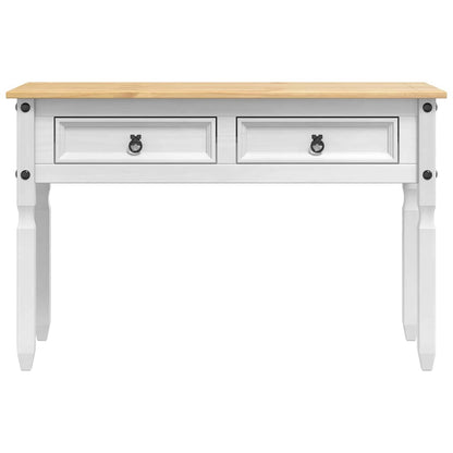 vidaXL Beistelltisch Weiß 115 x 46 x 73 cm Massives Kiefernholz