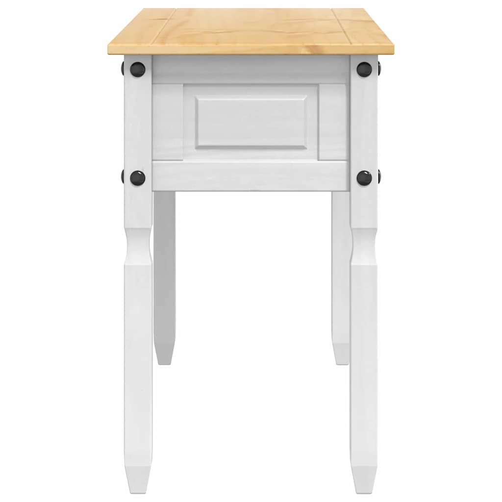 vidaXL Beistelltisch Weiß 115 x 46 x 73 cm Massives Kiefernholz