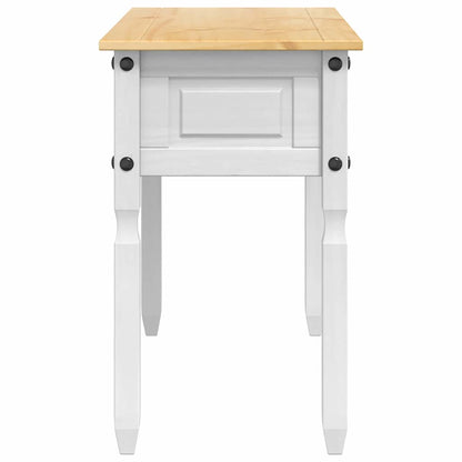 vidaXL Beistelltisch Weiß 115 x 46 x 73 cm Massives Kiefernholz