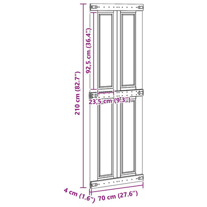 Tür Corona Weiß 70 x 210 cm Holzwerkstoff