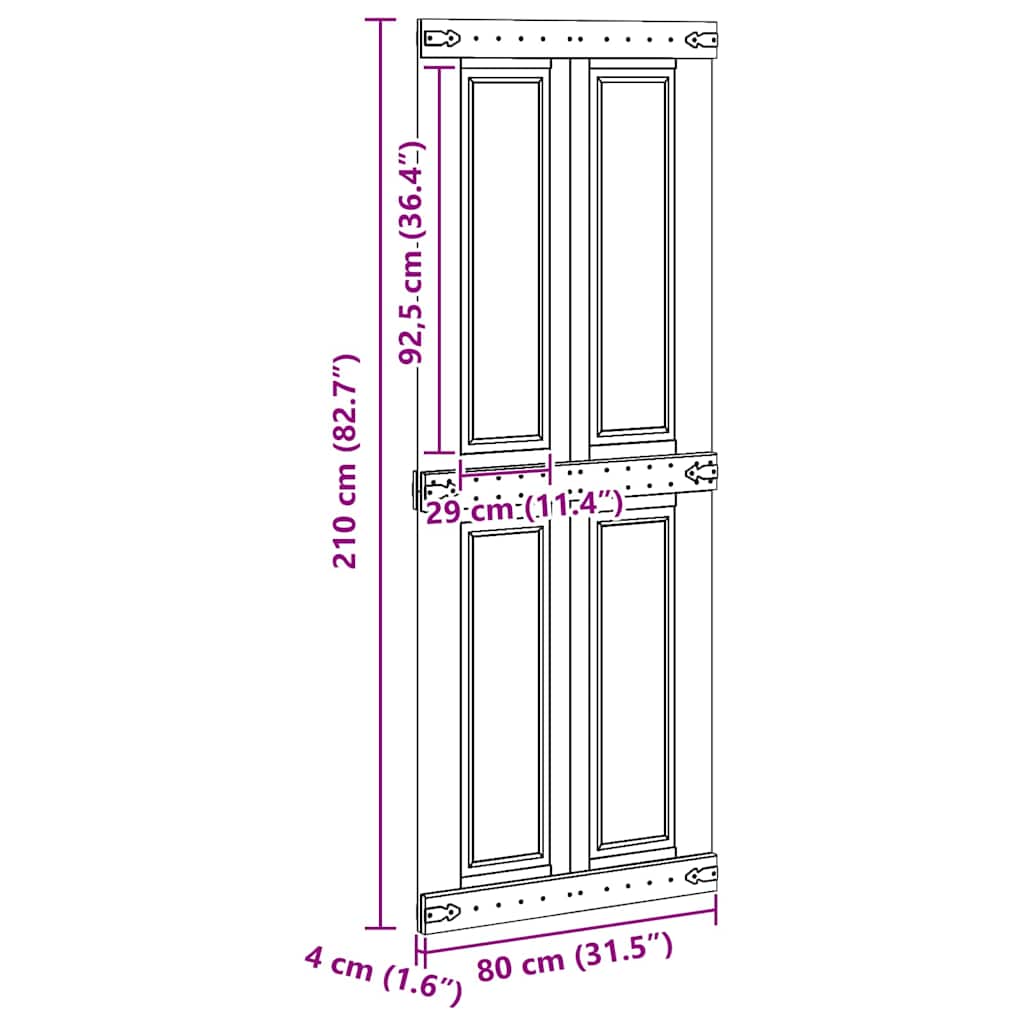Tür Corona Weiß 80 x 210 cm Holzwerkstoff