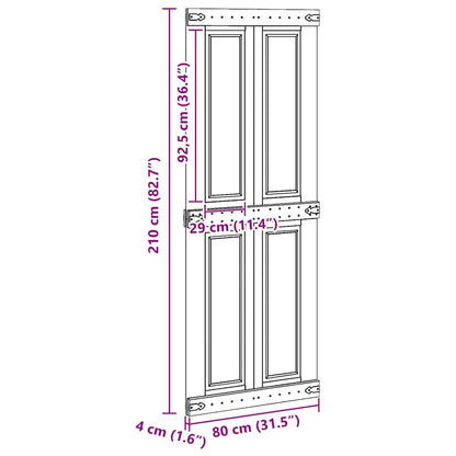 Tür Corona Weiß 80 x 210 cm Holzwerkstoff