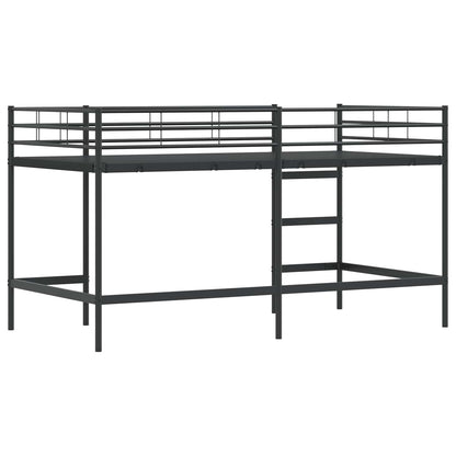 vidaXL Kinderloftbett Schwarz 99,5 x 200 cm Stahl