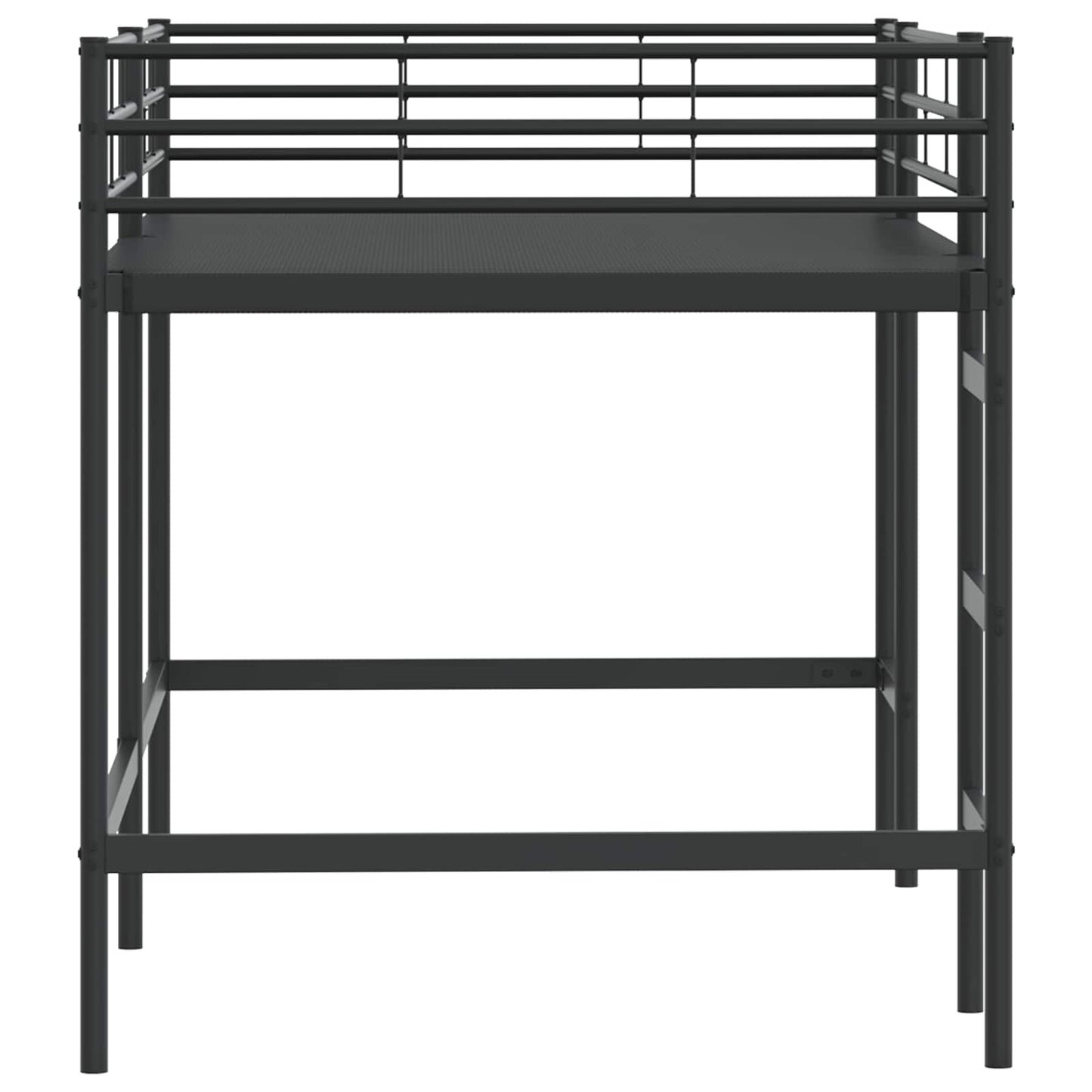 vidaXL Kinderloftbett Schwarz 99,5 x 200 cm Stahl