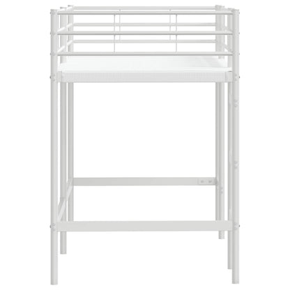 Kinderloftbett Weiß 90 x 190 cm Stahl